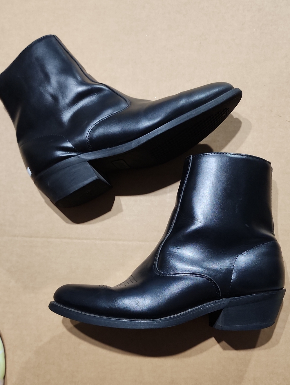 LAREDO Fletcher 7" Western Leather Side-Zip Ankle Boots  Sz 11